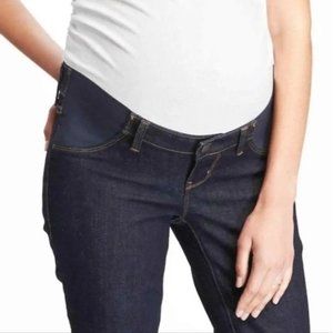 Old Navy Maternity Side Panel Dark Blue Skinny Jeans Size 10 Long